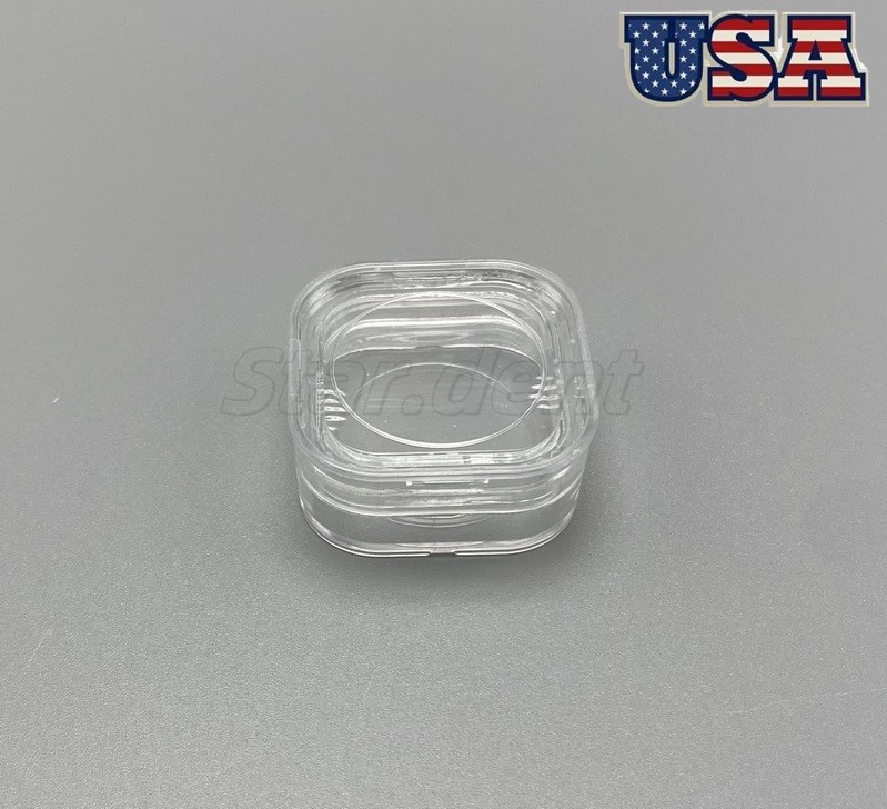 10pcs Denture Storage Box Dental Crown Box With Transparent Flexible Film Case