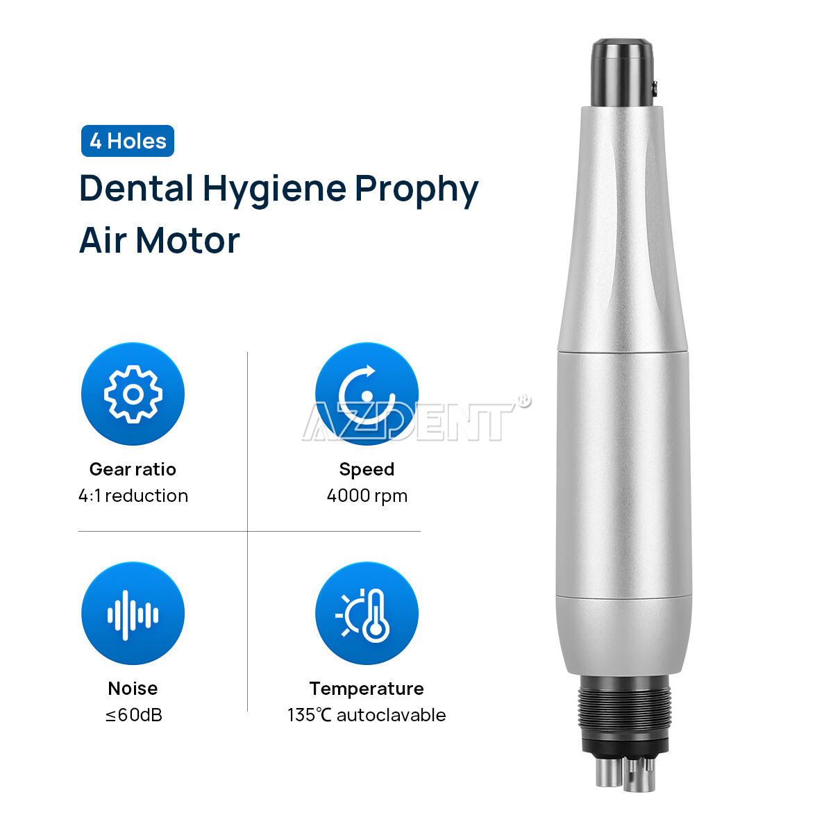 Dental Air Flow Teeth Polishing Polisher Hygiene Prophy Handpiece 2 /4Holes