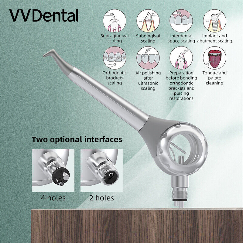 Dental Air Flow Teeth Polishing Polisher Handpiece Hygiene Prophy Jet 2/4 Holes