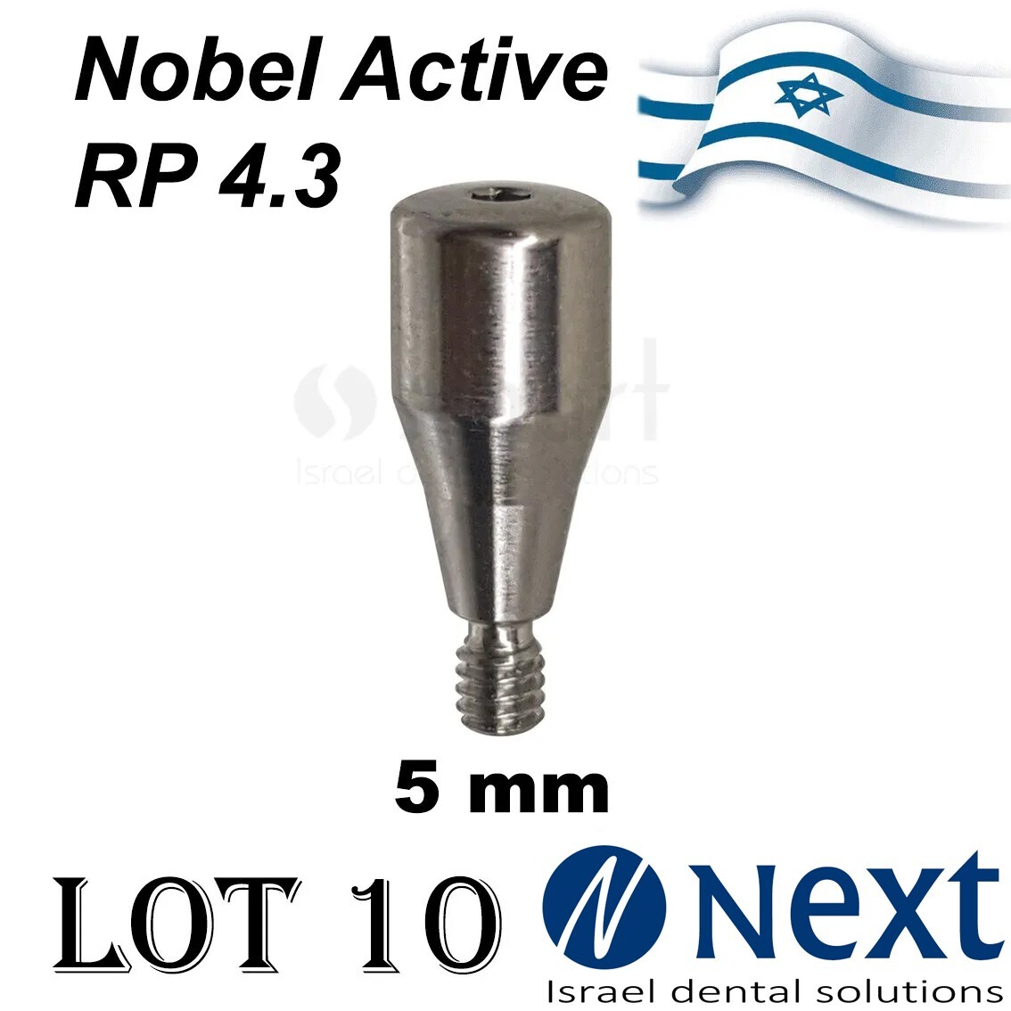 lot x 10 Healing cap Abutment Nobel Active RP 4.3 compatible 5 mm