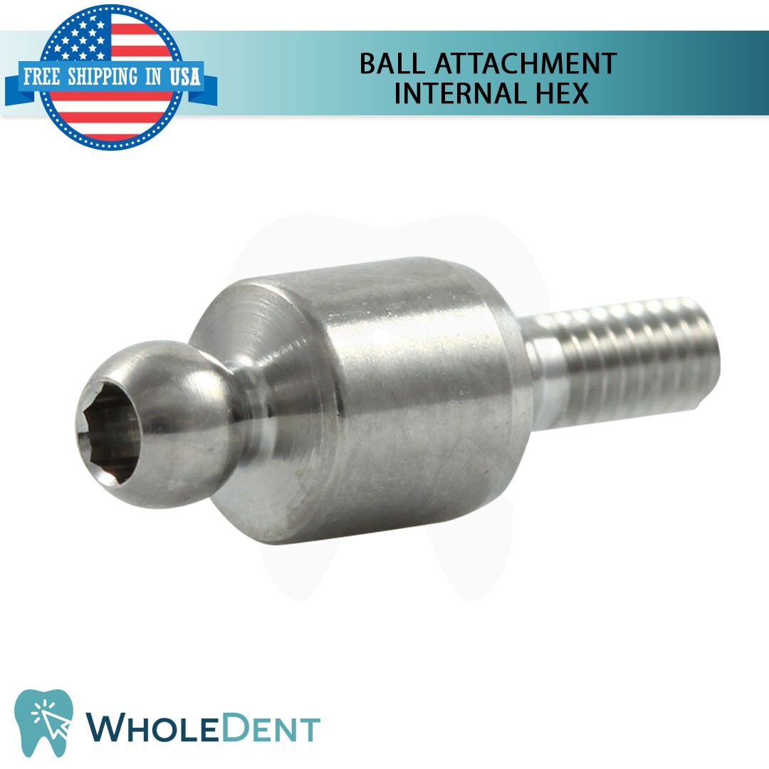 10x Ball Overdenture Attachment Abutment Removable Dental Instrument Int Hex