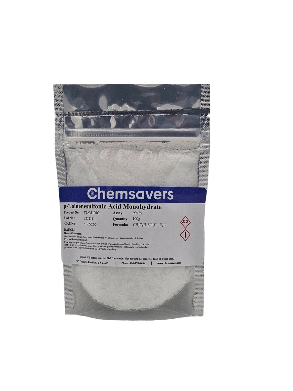 p-Toluenesulfonic Acid Monohydrate, 99+%, 100g