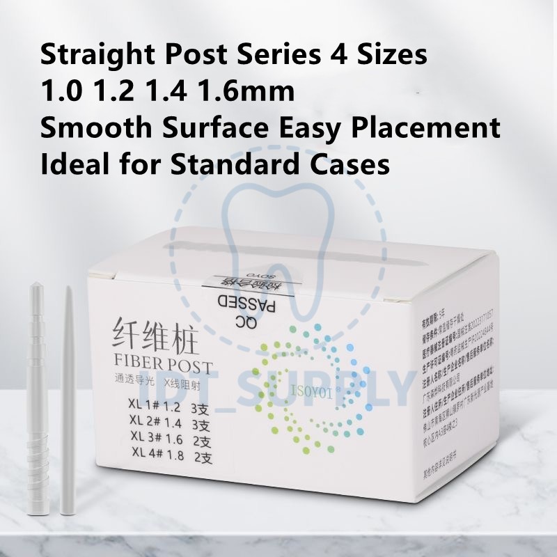 Dental Fiber Post Glass Thread Straight Root Canal 5 Pcs 1.0-2.0mm Drill