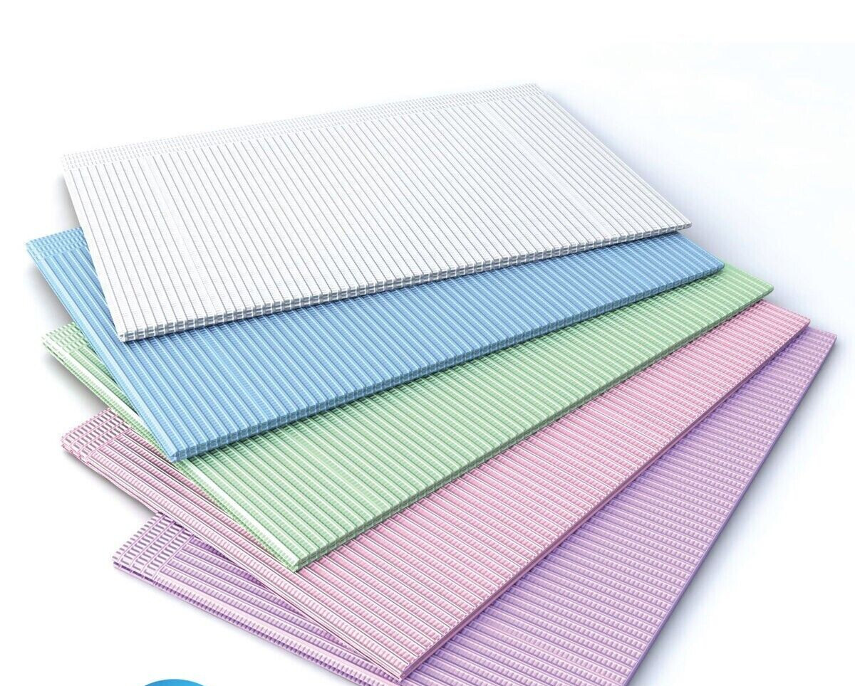 125 Patient Bibs (2+1) Ply Towels DENTAL MEDICAL TATTOO Disposable 18×13 Bibes