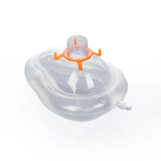 PVC Latex Free Anesthesia Mask Adult XL (Size 6) w/Check Valve Transparent