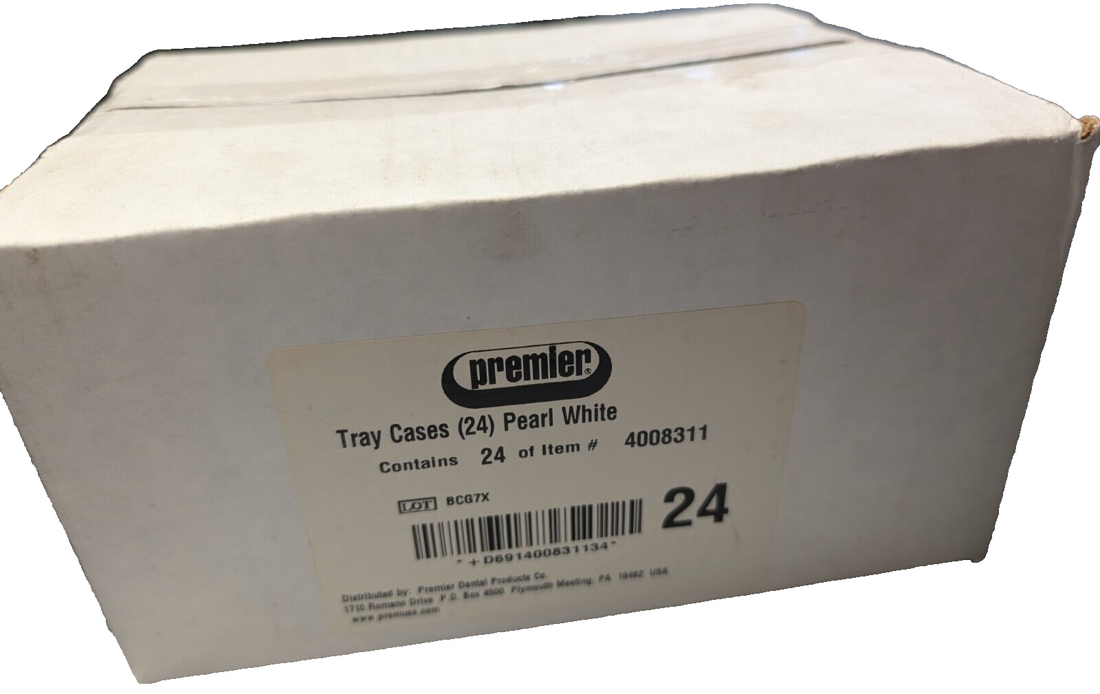 Premier Tray Cases Pearl White 24/Box #4008311