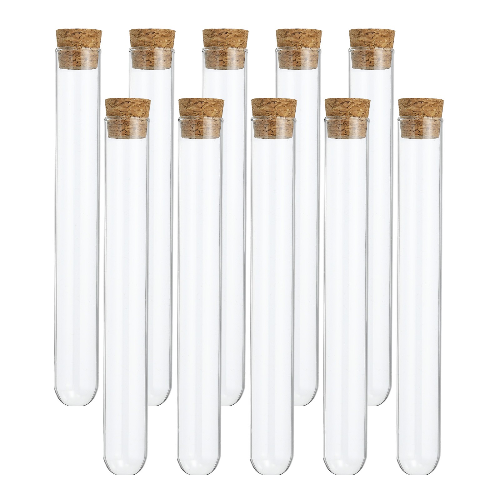 12ml Test Tubes, 10pcs 4.92×0.63in Glass Test Tube Containers with Cork Stopper