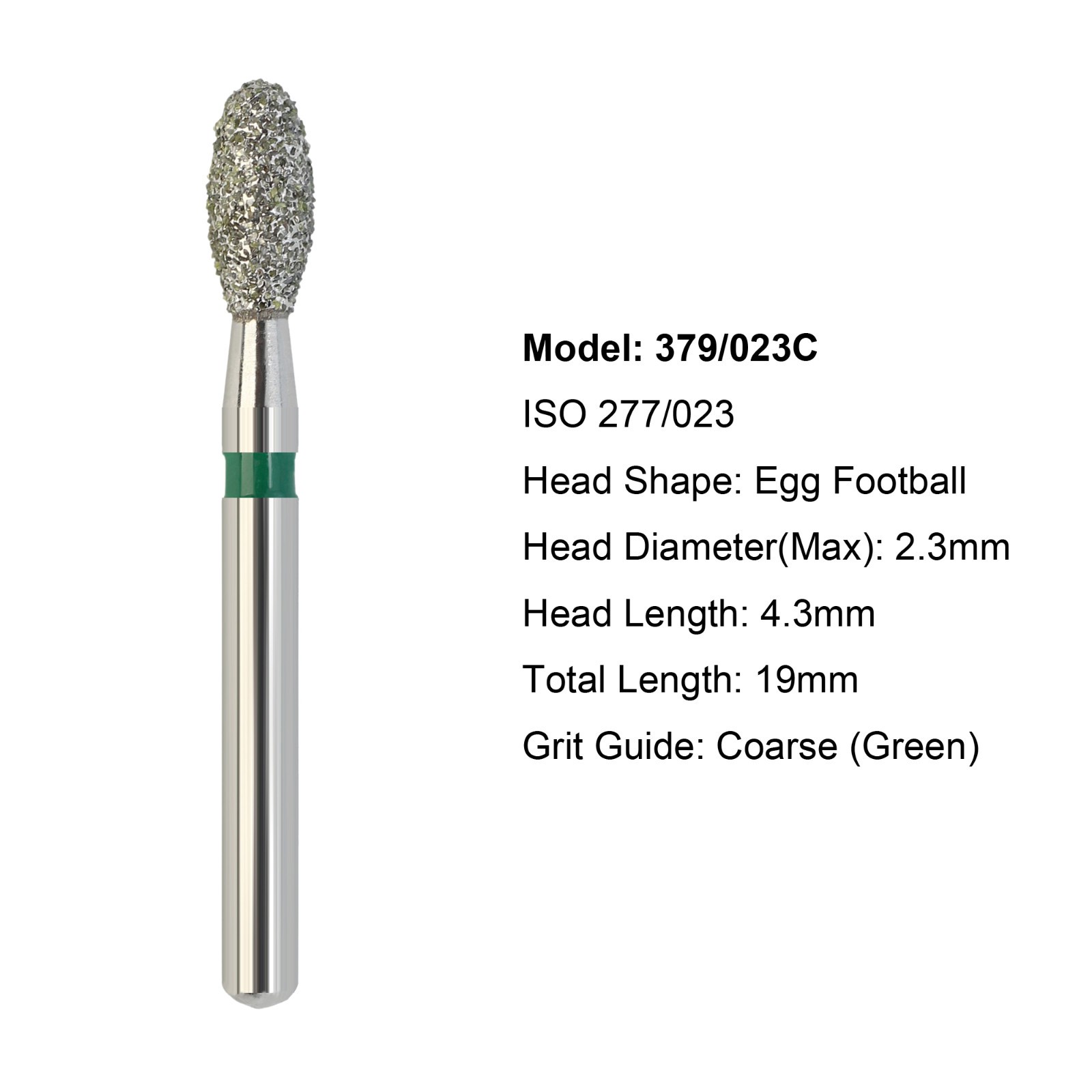 Diamond Dental Burs 856 379 801 FG Round End Taper Football Barrel Pear Flame