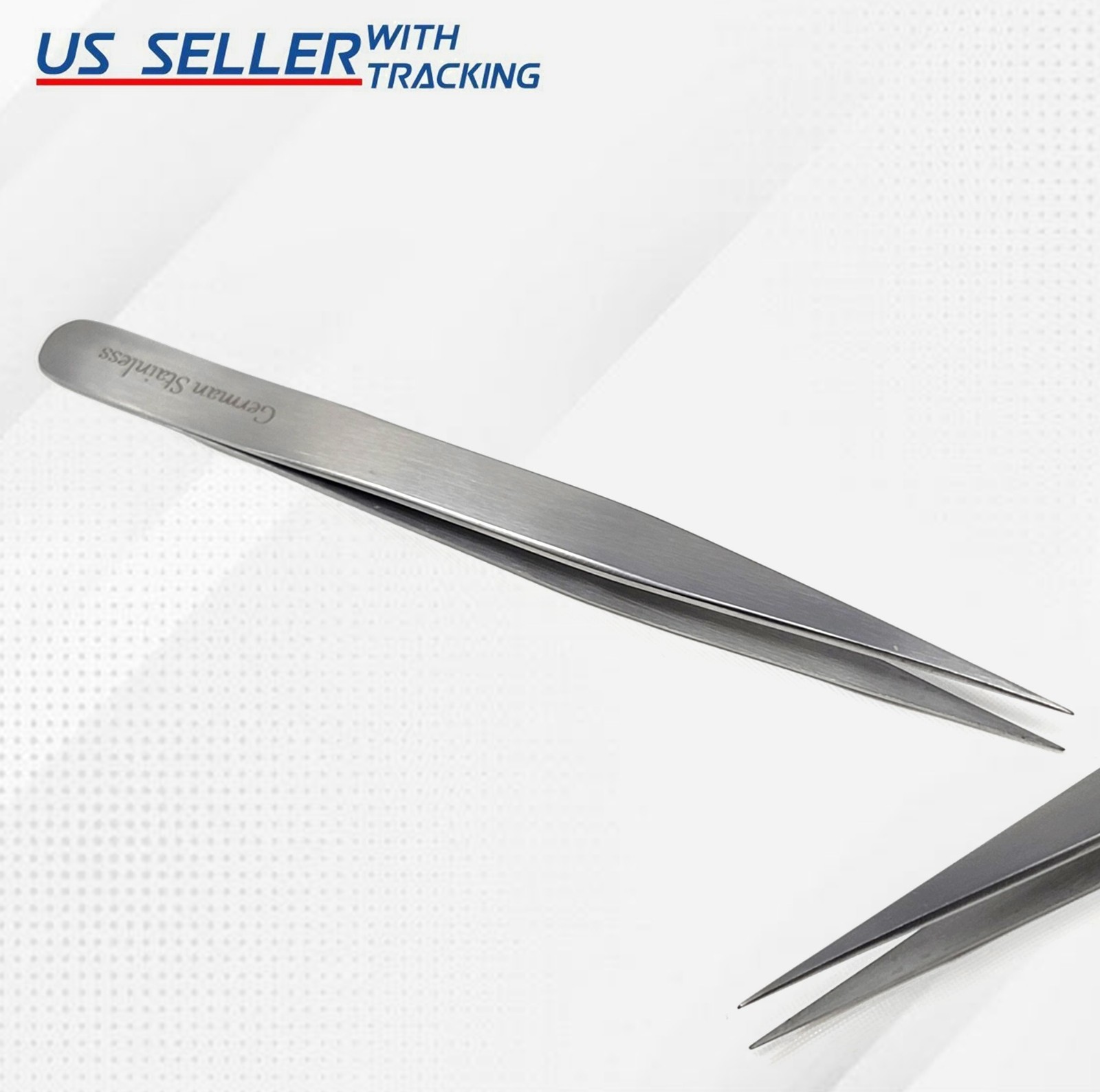 High Precision Lab Tweezers/Forceps with Straight Fine Point, Stainless Steel CE