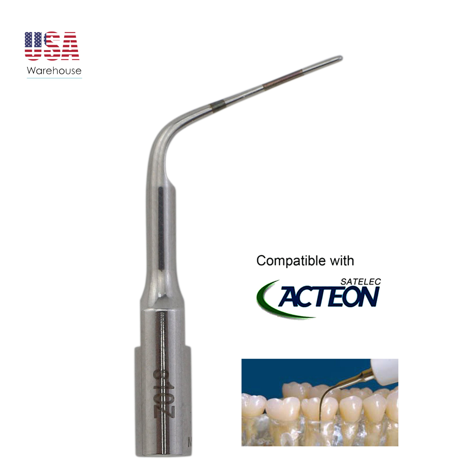 Satelec Acteon Periodontal Tip 10Z Dental Ultrasonic Piezo Scaler Tip Curette