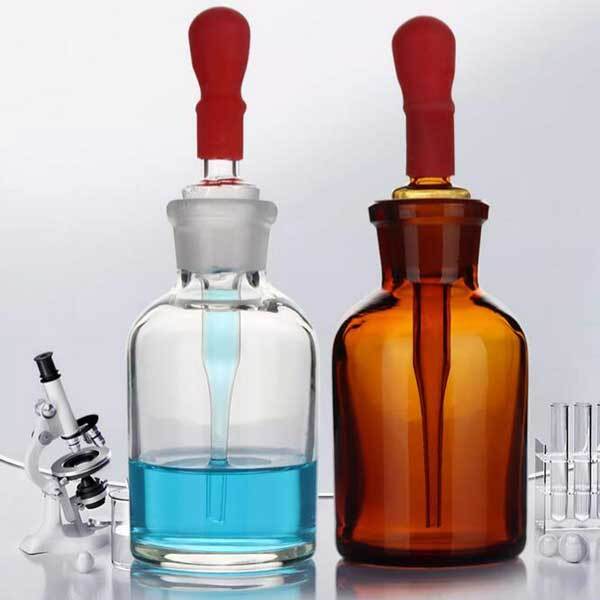 30ml – 125ml Transparent Reagent Bottle w/ Dropper Chemistry Dropping Bottles