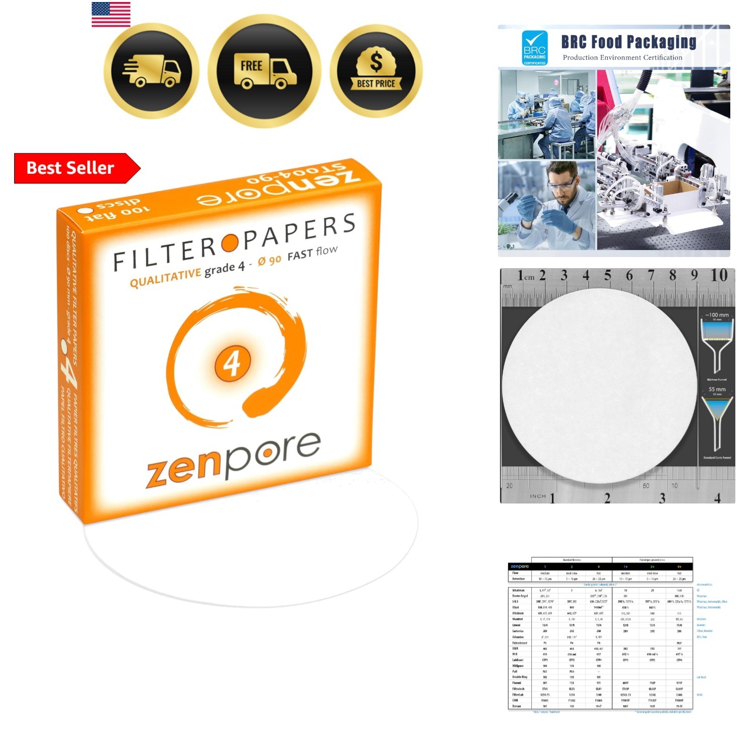 Qualitative Filter Paper 9 cm Lab Filter Paper for Chemistry, Standard Qualit…