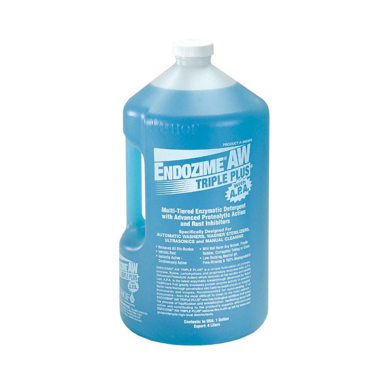 Endozime AW Triple Plus with APA Multi-Enzymatic Instrument Detergent 1 gal. 1