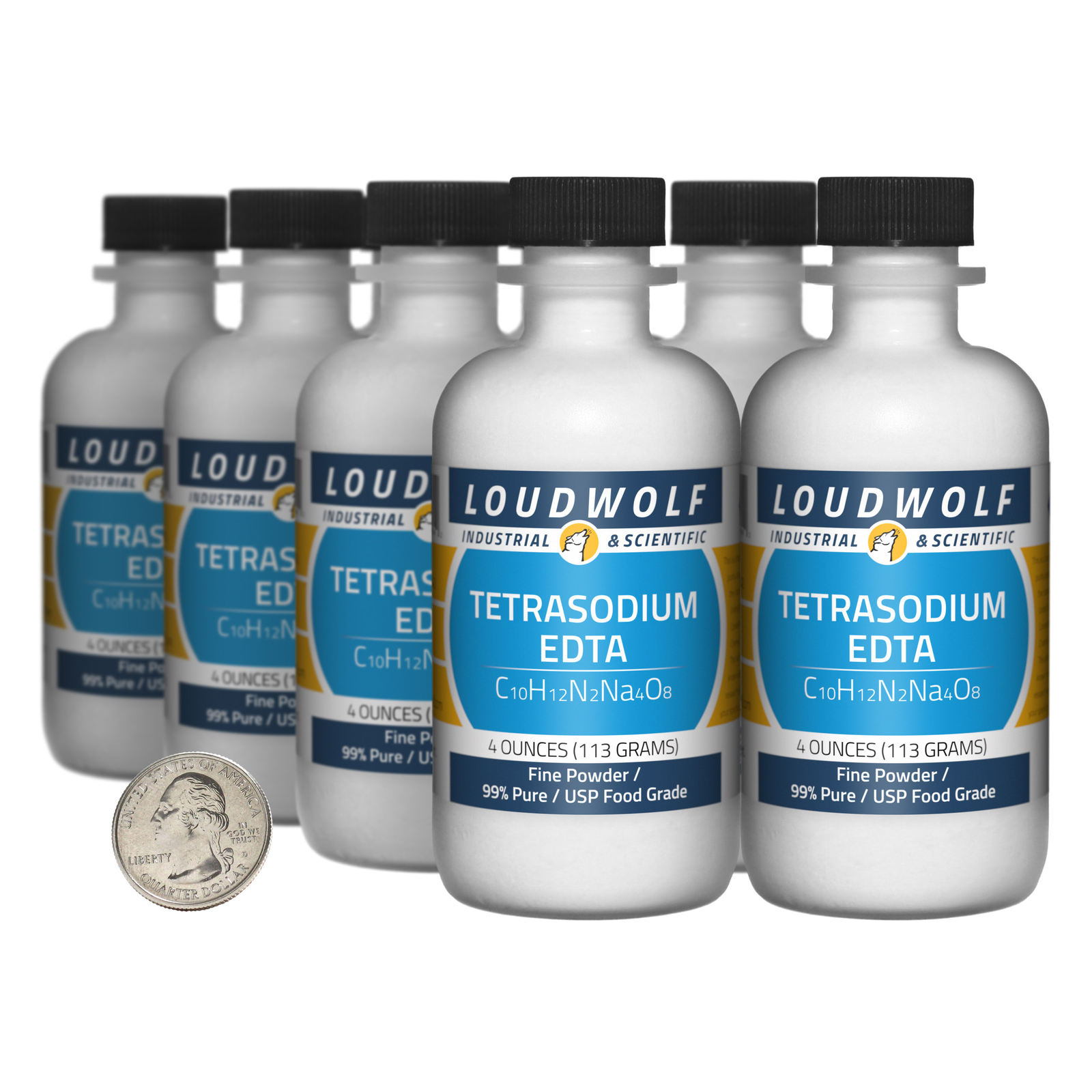 Tetrasodium EDTA / 2 Pounds / 8 Bottles / 99% Pure USP Food Grade / Fine Powder