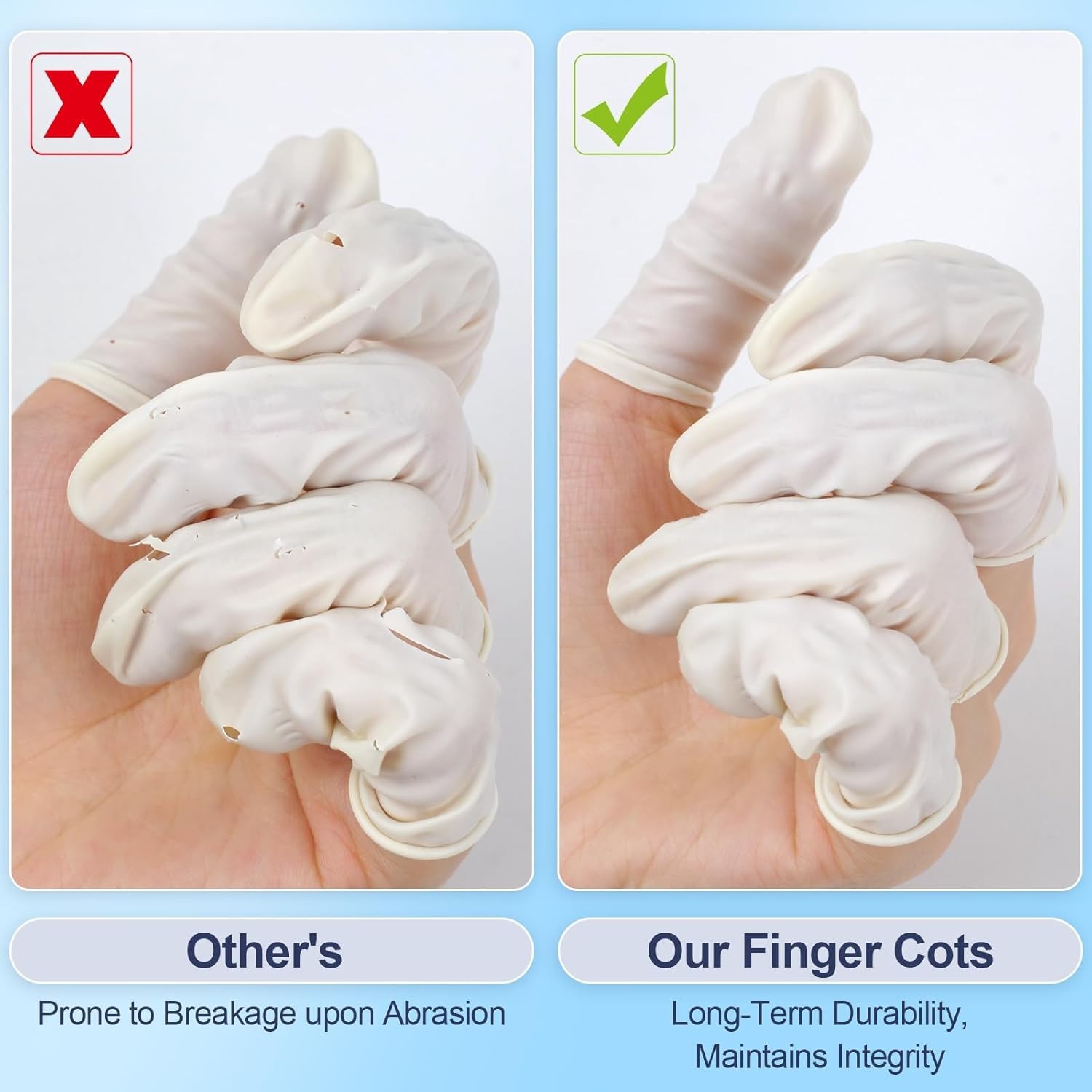 480PCS Disposable Finger Cots Thumb Protectors Anti Static Gloves Repair Work