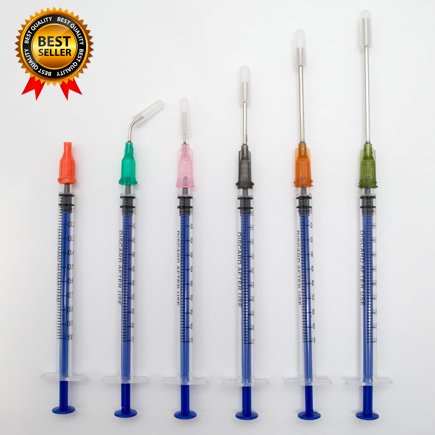 Glue Applicator Syringe with Blunt Tip and Cap for Liquid