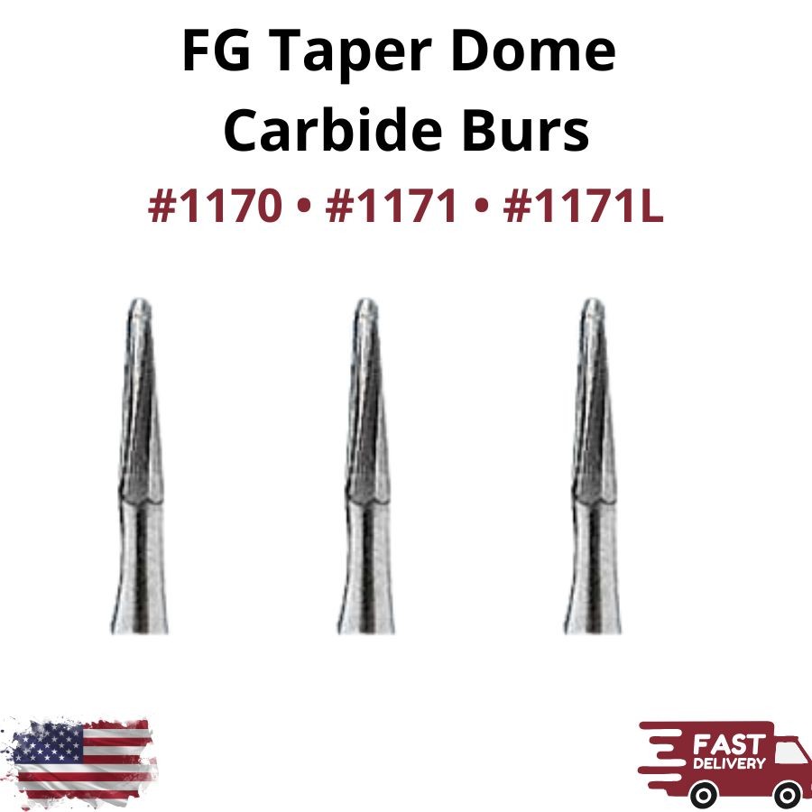 FG Taper Dome Carbide Burs Size 1170-1171L High Speed Dental Friction Grip Drill