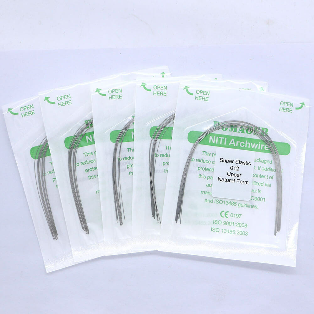10 Packs Dental Orthosuper Elastic Niti Round Arch Wire Nature Form All Sizes