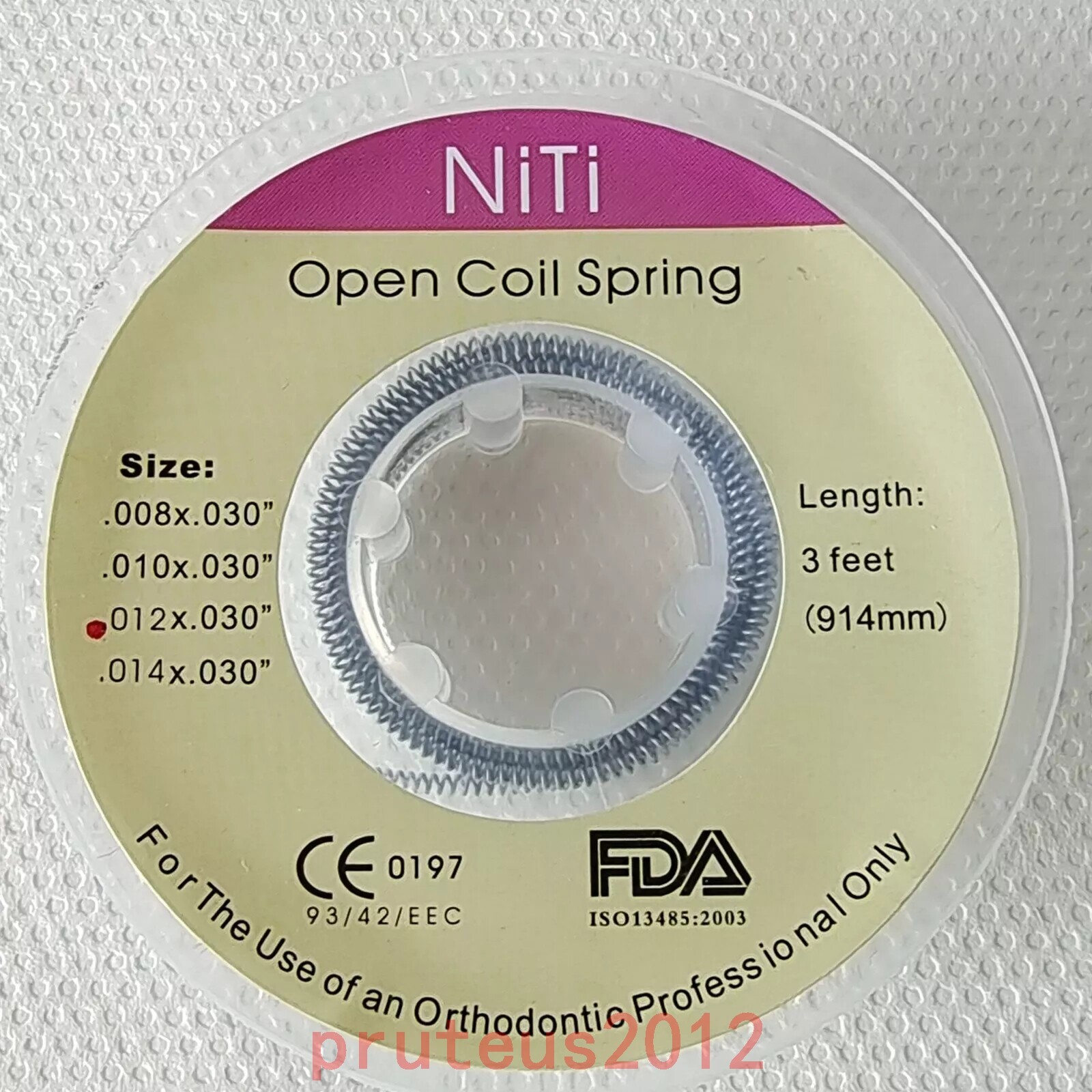 1 Roll Dental Orthodontic Niti Open Coil Spring Spool Dia.012 *030 » inch 914mm