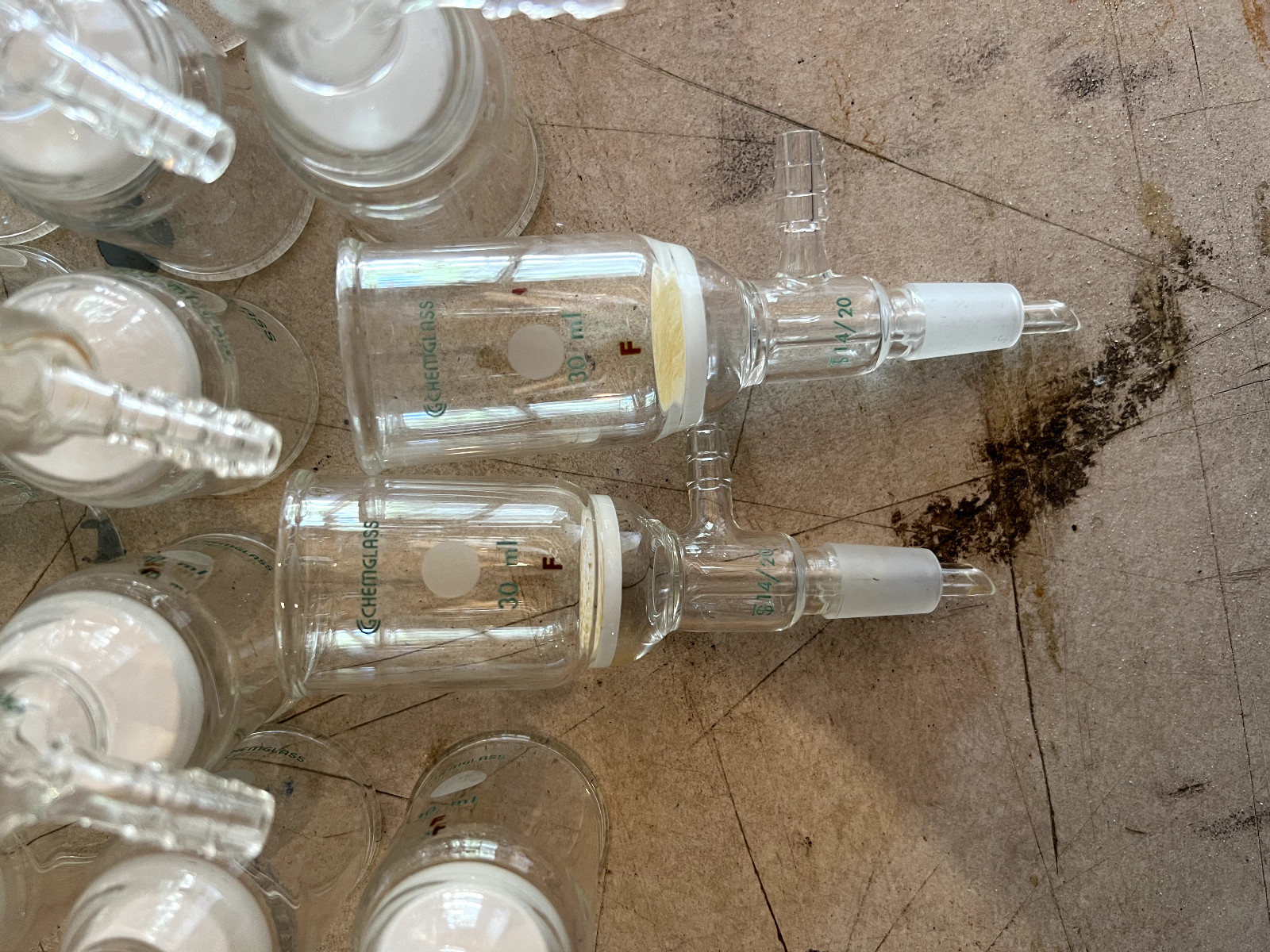 30mL filter funnel, 14/20 lower joint