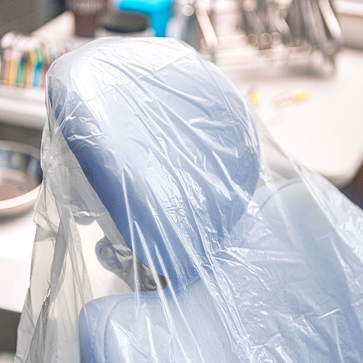 Dental Disposable Full Chair Sleeves Protective Cover Clear Plastic 29″x80″125Pc