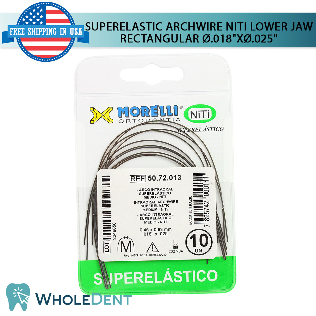 Orthodontic Dental NiTi Superelastic Intraoral Archwire Rectangular Wire Morelli