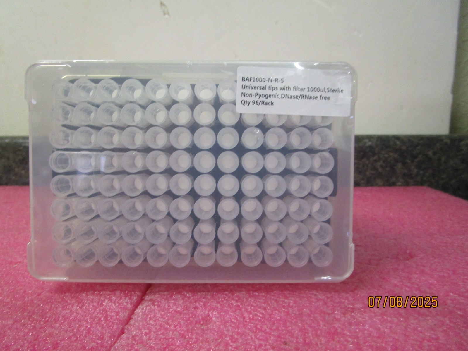 Qty (5) Universal Tips with Filter 1000ul Sterile Non-Pyogenic DNase/RNase Free