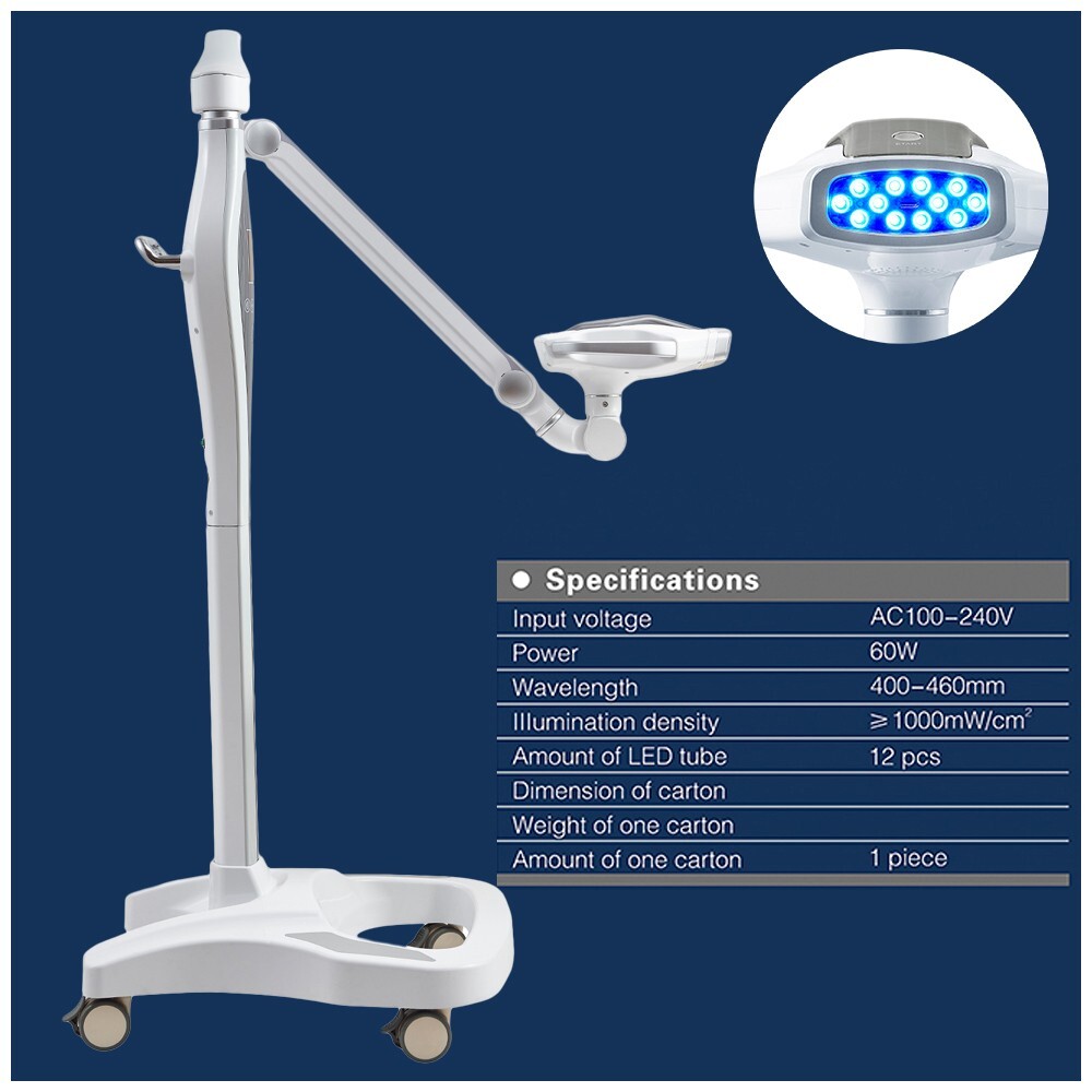 60W Dental LED Bleaching System Teeth Whitening Lamp with Double Screen 12 LEDs