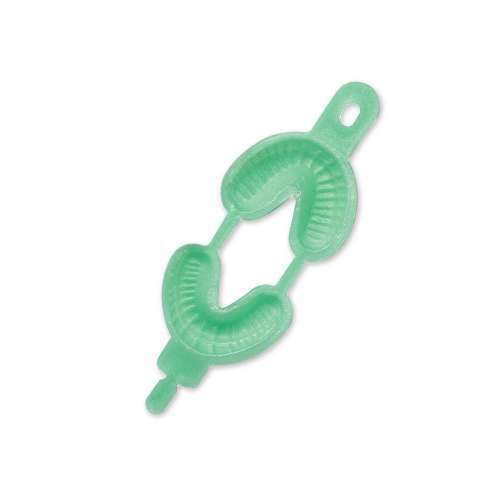 Premium Plus Small hinged dual arch fluoride tray 50/pk Green foam
