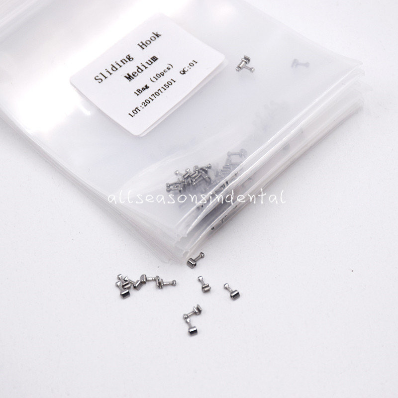 10Pcs/Pack Dental Sliding Crimpable Orthodontic Hook Hooks Medium Type Choose