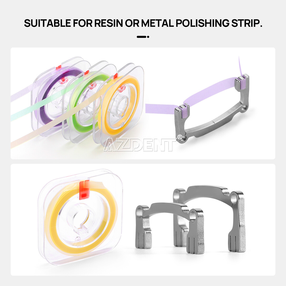 3 Size Dental Polishing Strips Teeth Interproximal /Polishing Strip Holder