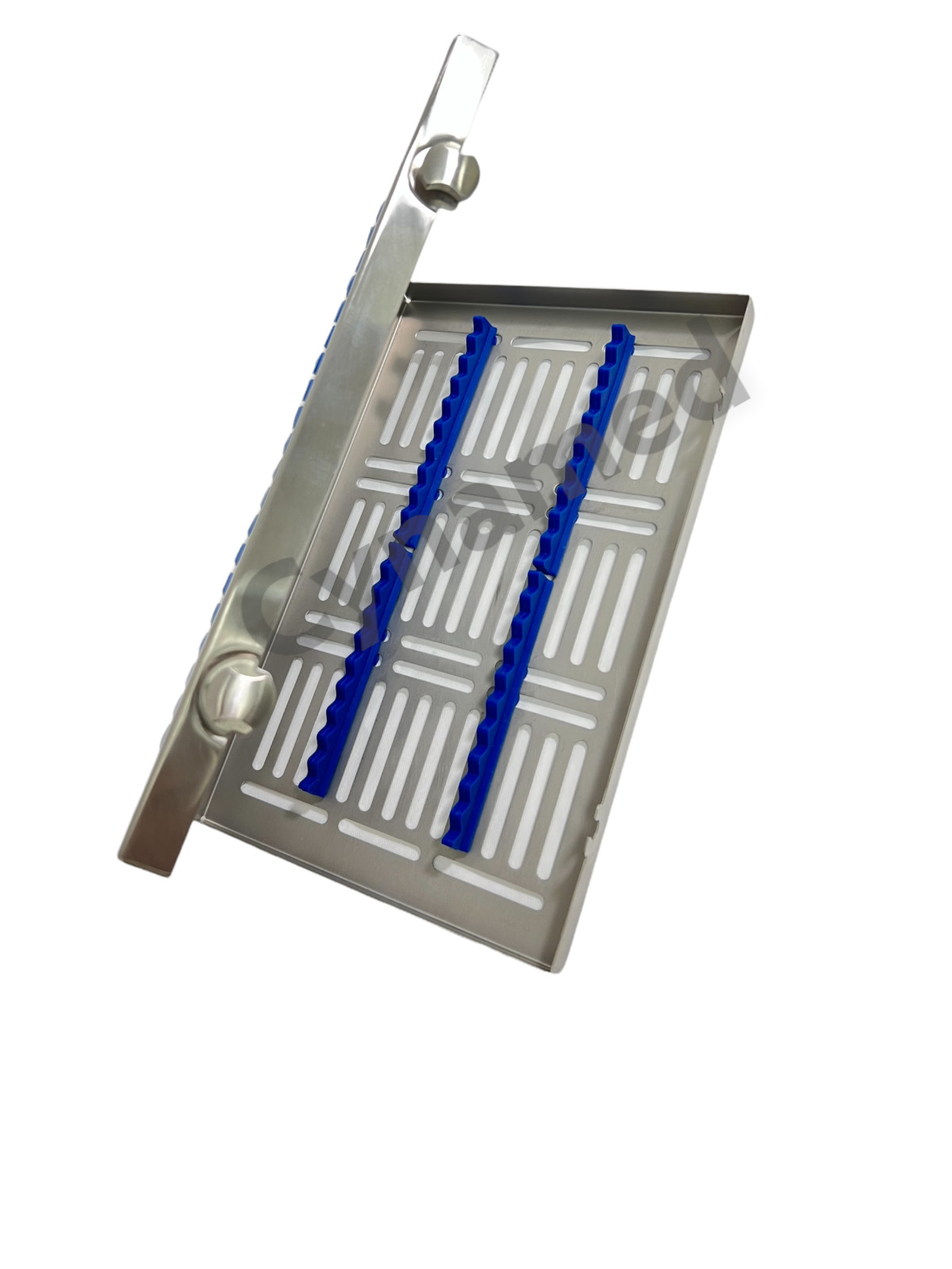 4 Pack – Sterilization Cassette with Double Button & Detachable Lid German Steel