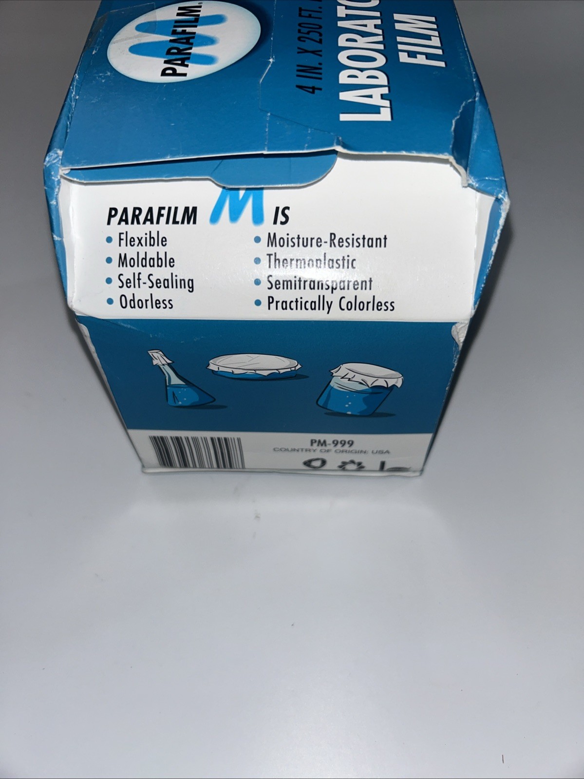 Parafilm PM-999 All-Purpose Laboratory Film, 4″ x 250′ Double size roll