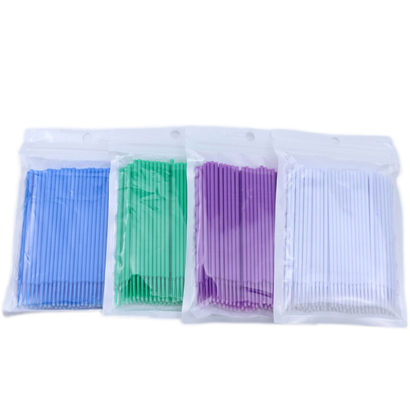 100Pcs Dental Microbrush Disposable Applicators Tips Micro Brush Cleaning 4 Size