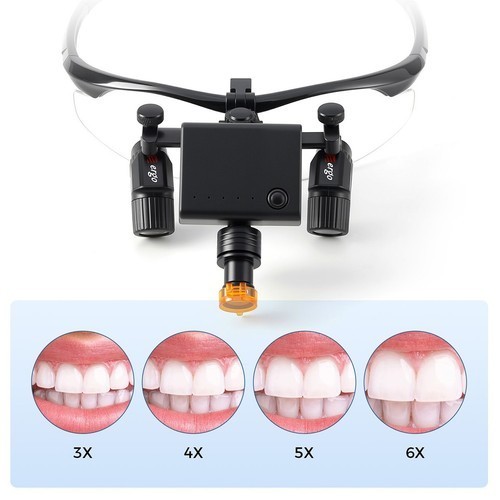 3.0x-6x Dental Surgical Medical Loupes Magnifier Binocular Ergo/LED 5W Headlight