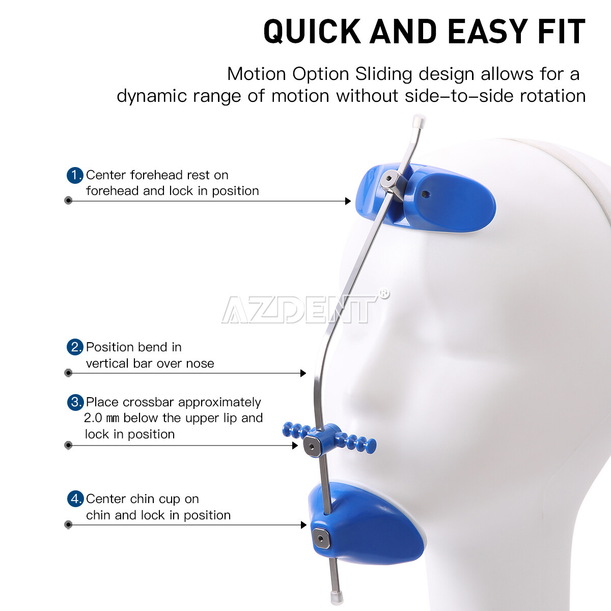 Dental Orthodontic forward pull Headgear facemask with Single Lever Adjustable