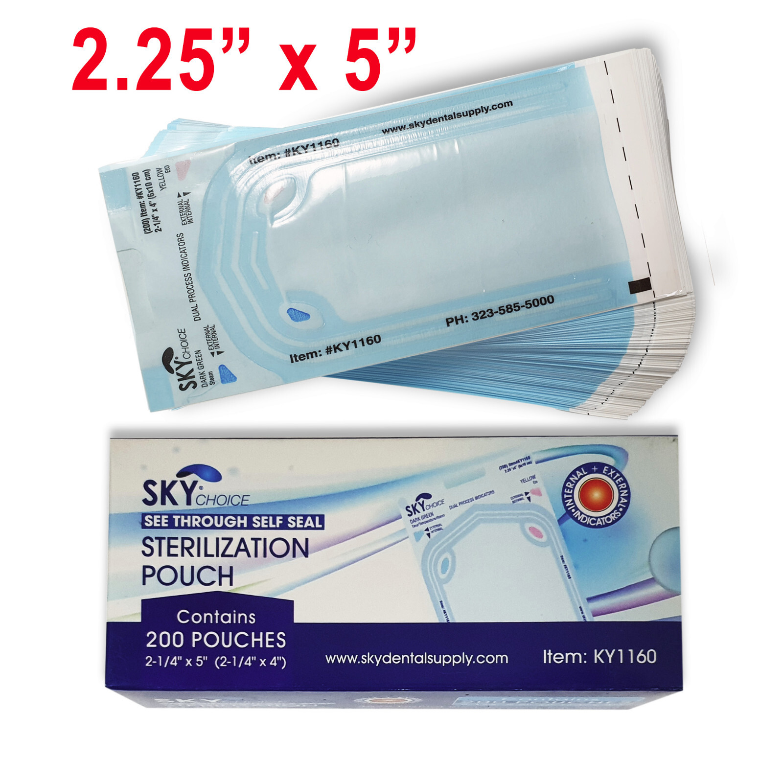 up to 10000 Sterilization Pouches 2.2″ x 4″ Dental Medical Self Seal Pouch Bag