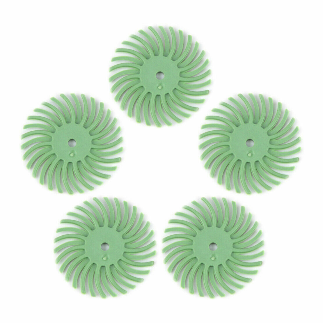 100 Pcs Dental Spiral Finishing Polishing Wheels Polish Resin Disc Green 20mm