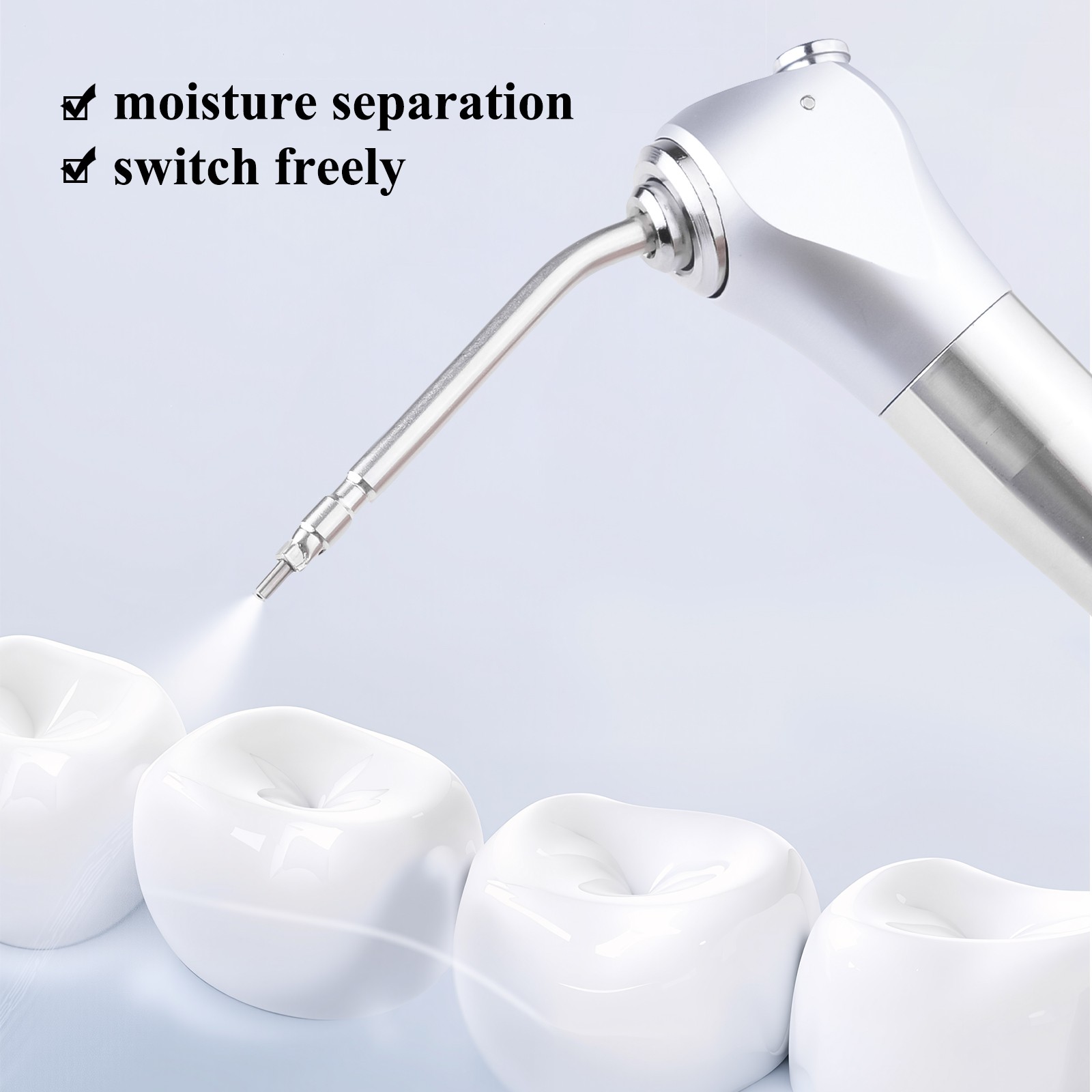 3PC Dental Air Water Spray Triple Syringe – 3-Way Handpiece with 6 Nozzle Tips