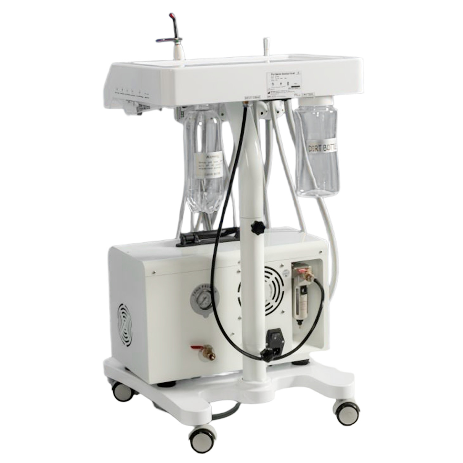 Dental Mobile Adjustable Treatment Unit GU-P302 4H+Dental Air Compressor GU-P300