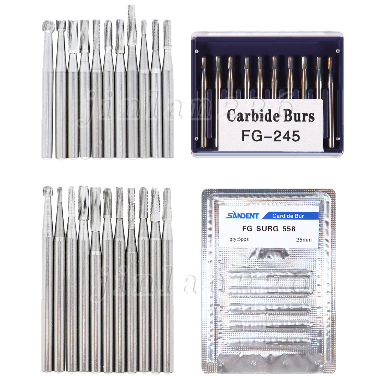 Dental Carbide Burs High Speed FG 19mm / Surgical FGOS FG SL 557 25mm