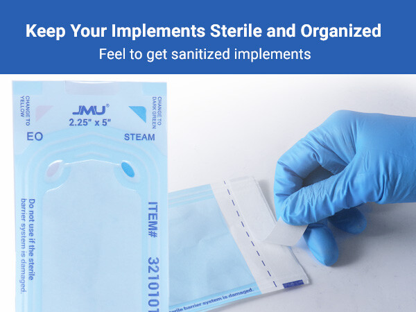 2000Pcs (10Boxes) JMU Dental Self Sealing Sterilization Pouches w/ Indicator