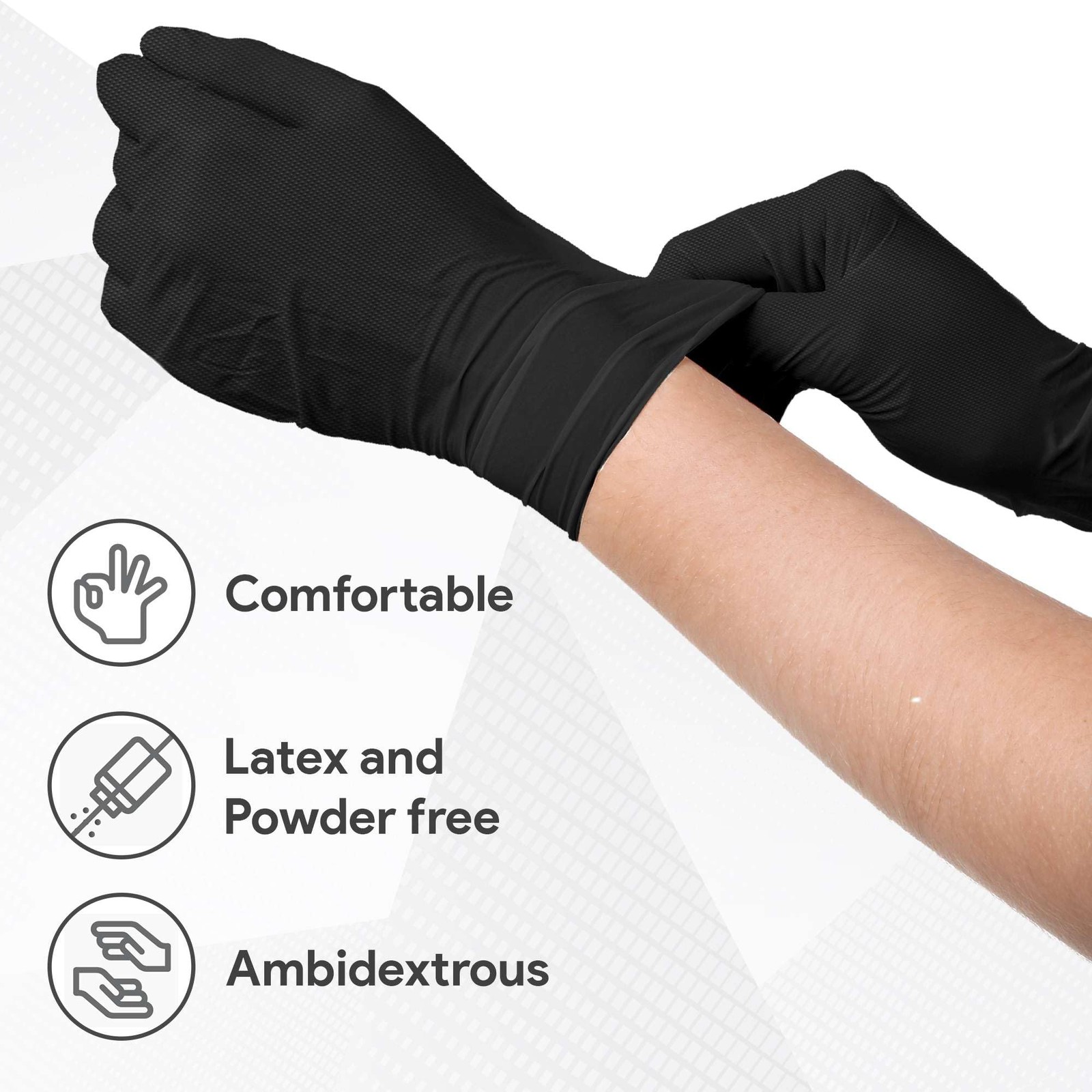 Black 8 Mil Nitrile Gloves X Large 100 Pack – Heavy Duty Mechanic Gloves, wit…