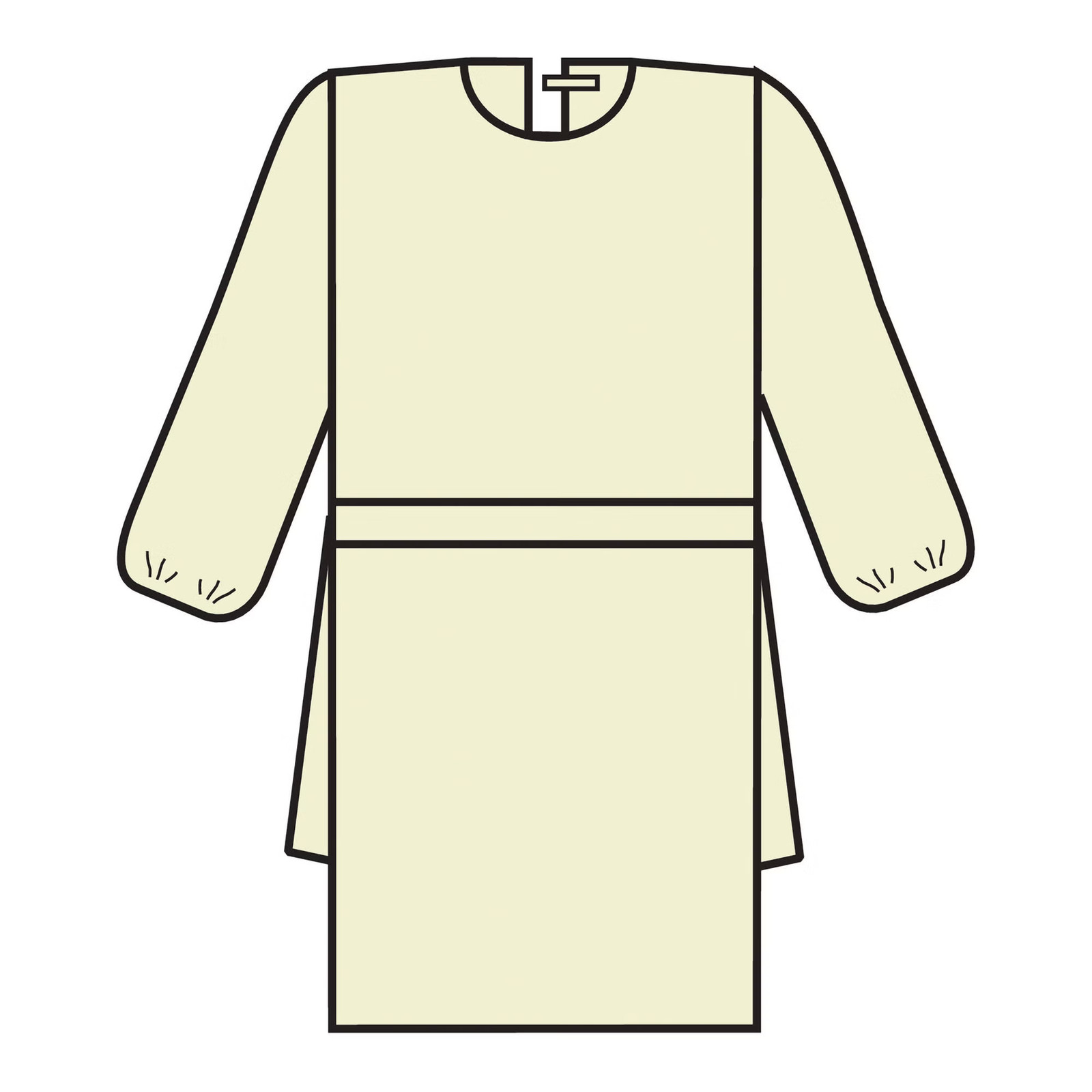 Halyard Tri-Layer Disposable SMS Protective Procedure Gown Large 100 per Case