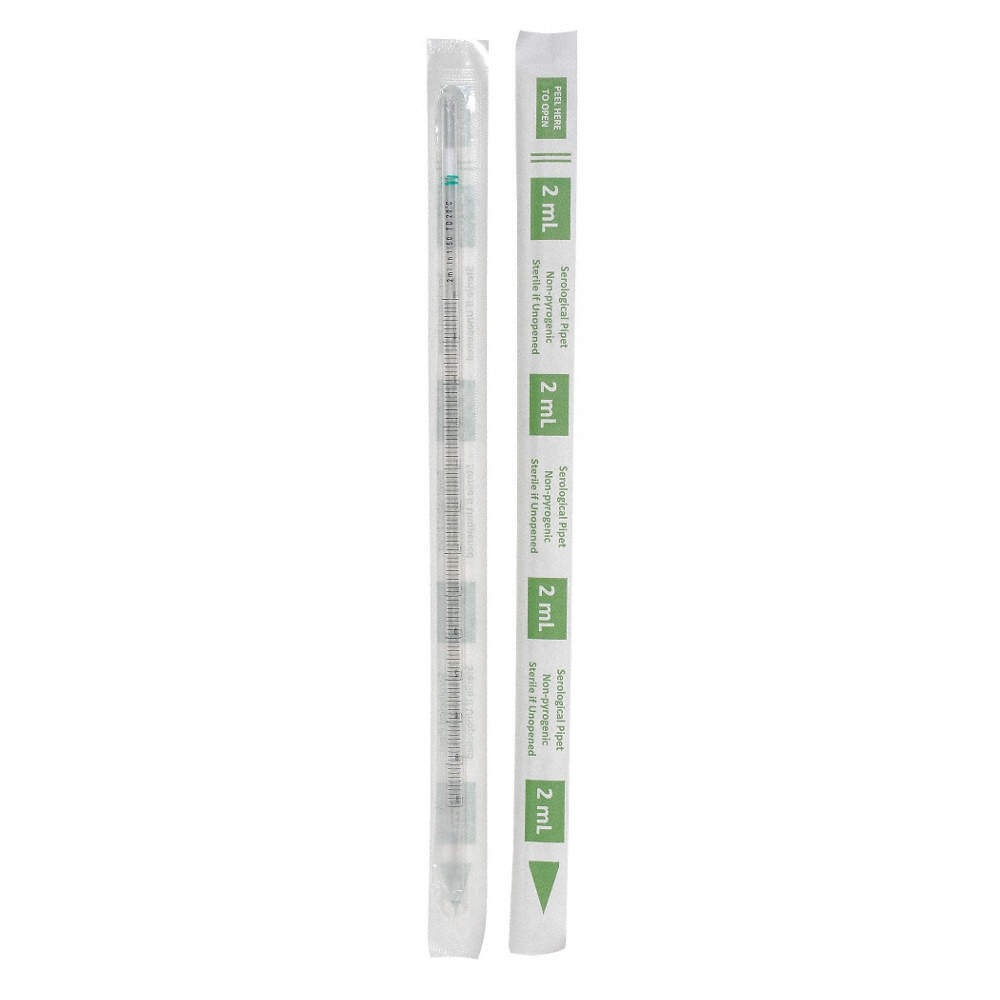 GRAINGER APPROVED 11L806 2mL Pipet,Individually Wrap/Bag,PK600 11L806