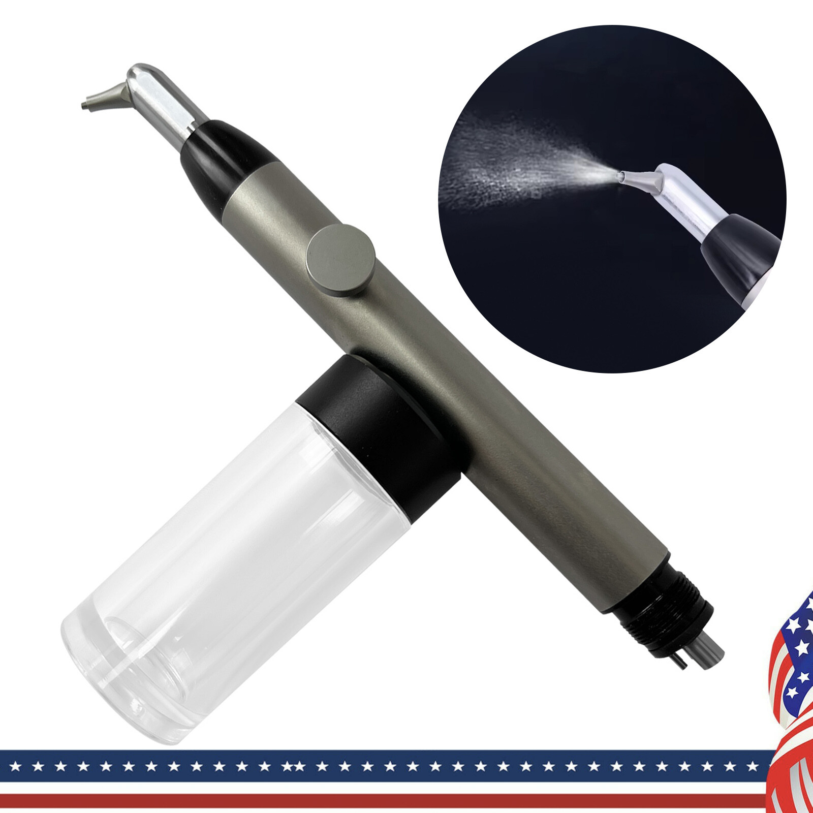 Dental Alumina Air Polisher Abrasion Microetcher Sandblasting Gun 4H & Water sk