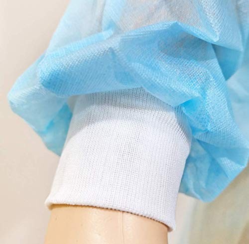 Disposable Isolation Gown Polypropylene Lab Gowns Knit Cuff Long Sleeve Pack …