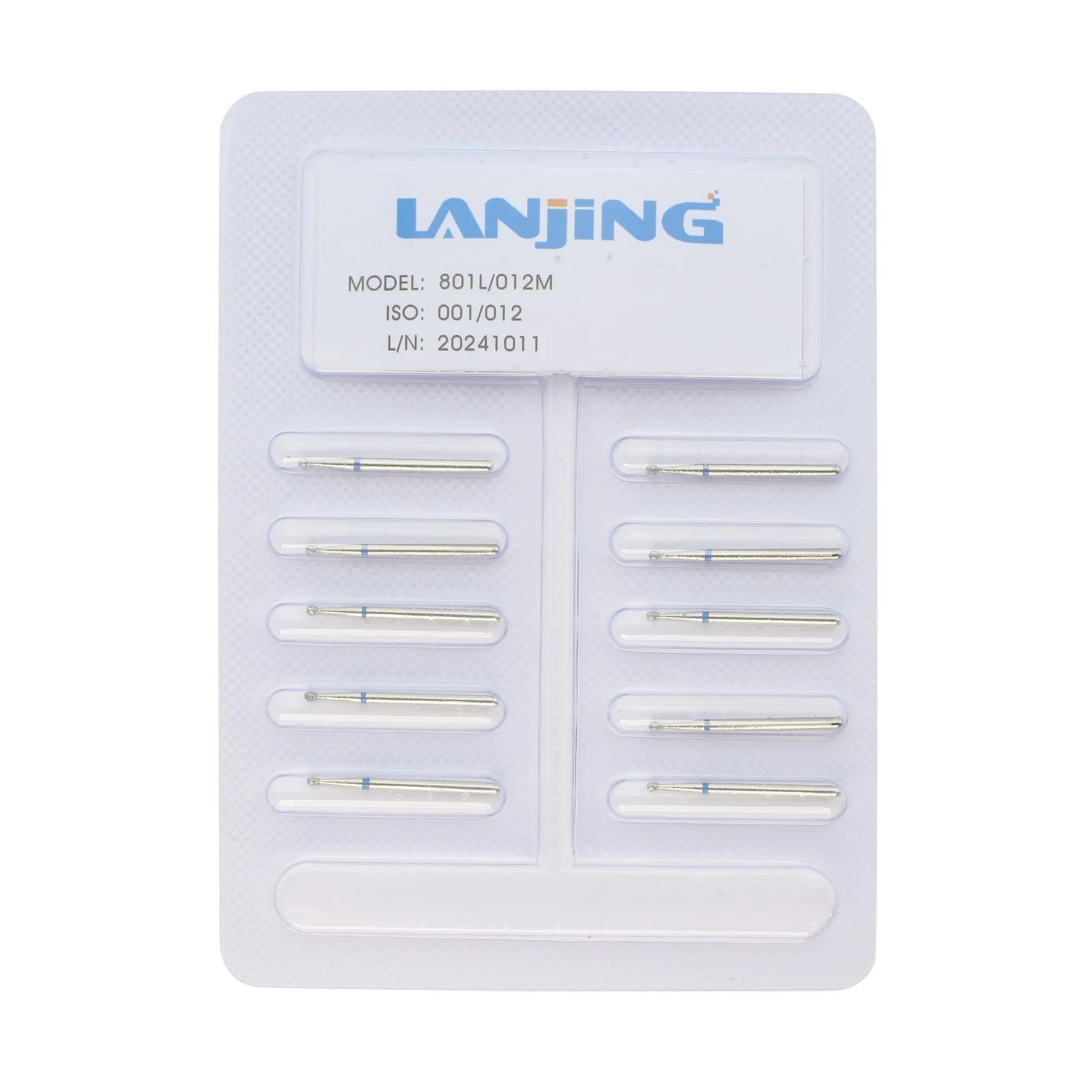 Dental Diamond Burs 801 FG Round Ball Bur Long Surgical Length For High Speed