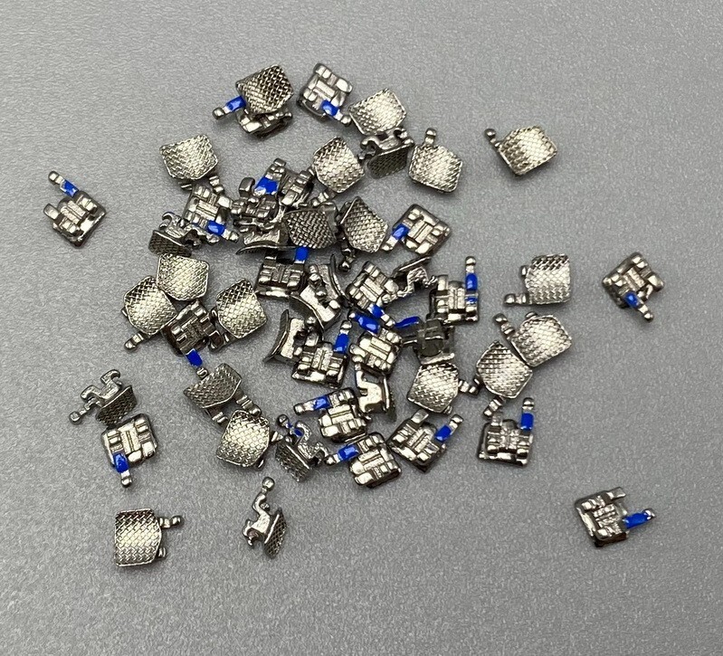 100Pcs Dental Orthodontic Brackets Braces Mini Roth 022 Slot Hooks 345