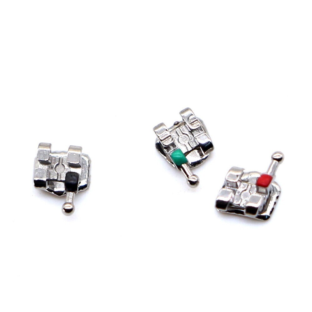 1×Dental Orthodontic Mental Bracket Brace Mini MBT 018 345hooks 1kit 20pcs/set